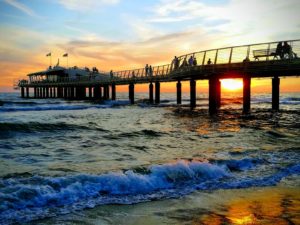 Lido di Camaiore, pontile al tramonto